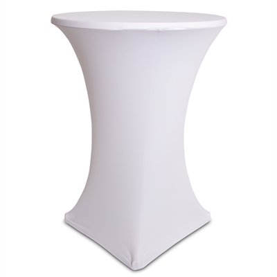 Runt Ståbord / Fällbart Bord - Inkl. vitt överdrag