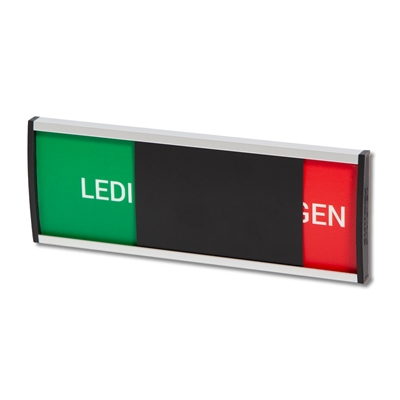 Ledig / Upptagen skylt - 52x148mm - Andrasortering (Text)