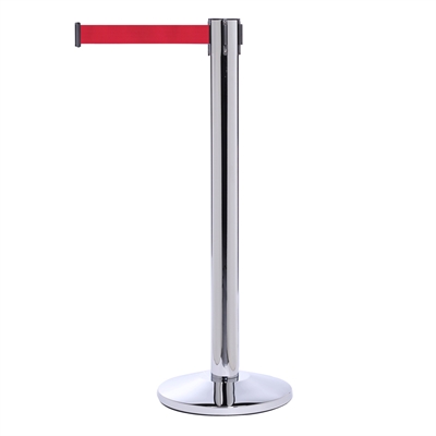QueuePro avspärrningsstolpe med rött band - 500 cm