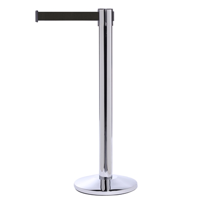 QueuePro avspärrningsstolpe med svart band - 500 cm