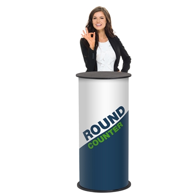 Runt Mässbord / Podium - Inkl. tryck