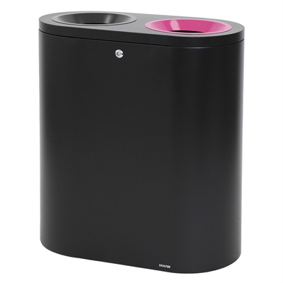 SKILTEX Twin Sopsorteringskärl - 2x50L - Svart & Magenta