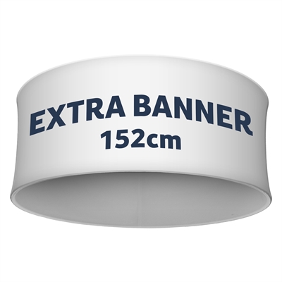 Extra banderoll till Zipper Takbanner Rund -152 cm - Inkl. tryck på ena sidan