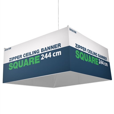 Zipper Takbanner Square - 244 cm - Inkl. Tryck