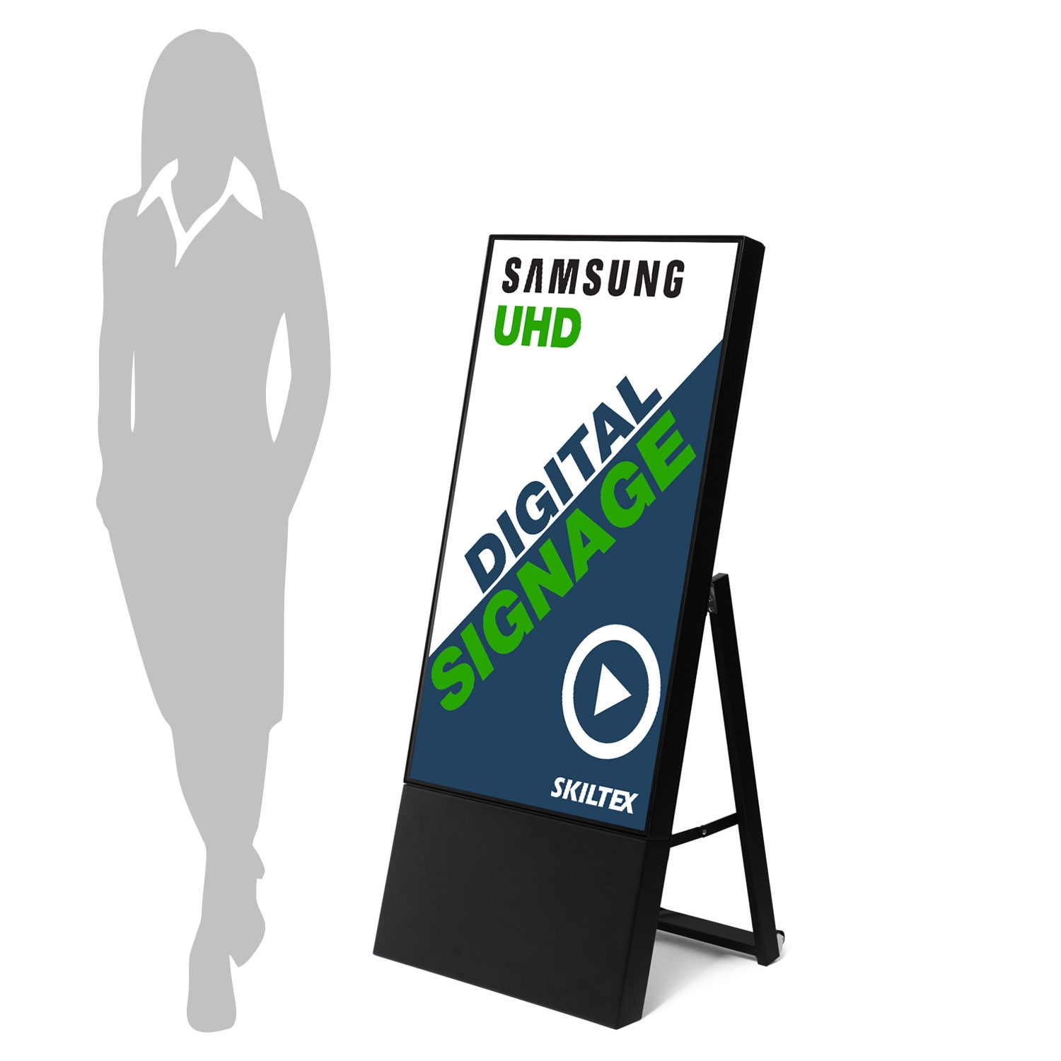 Digital gatupratare med 43" Display - Smart-Line - Svart