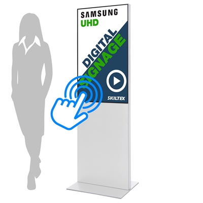 Smart-Line Totem Digital Skylt med 43" Touchskärm - Vit