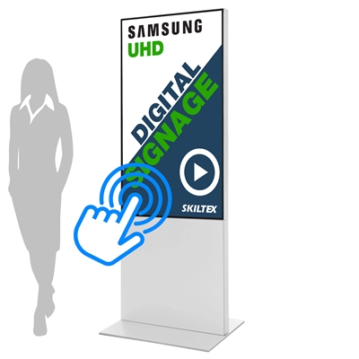 Smart-Line Totem Digital Skylt med 55" Touchskärm - Vit