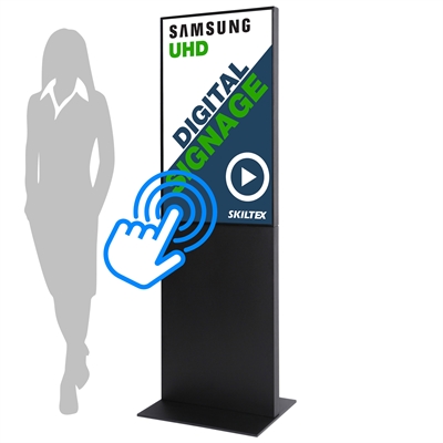 Smart-Line Totem Digital Skylt med 43" Touchskärm - Svart