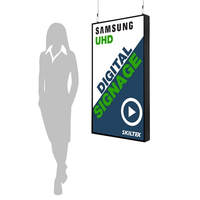 Smart-Line Wall - Digital Skylt för vägg / tak med 43" Display - Svart