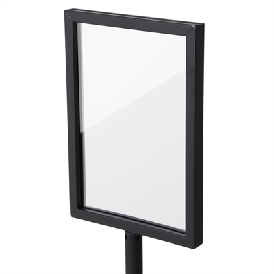 Svart affischram för Museo avspärrningsstolpar - A4