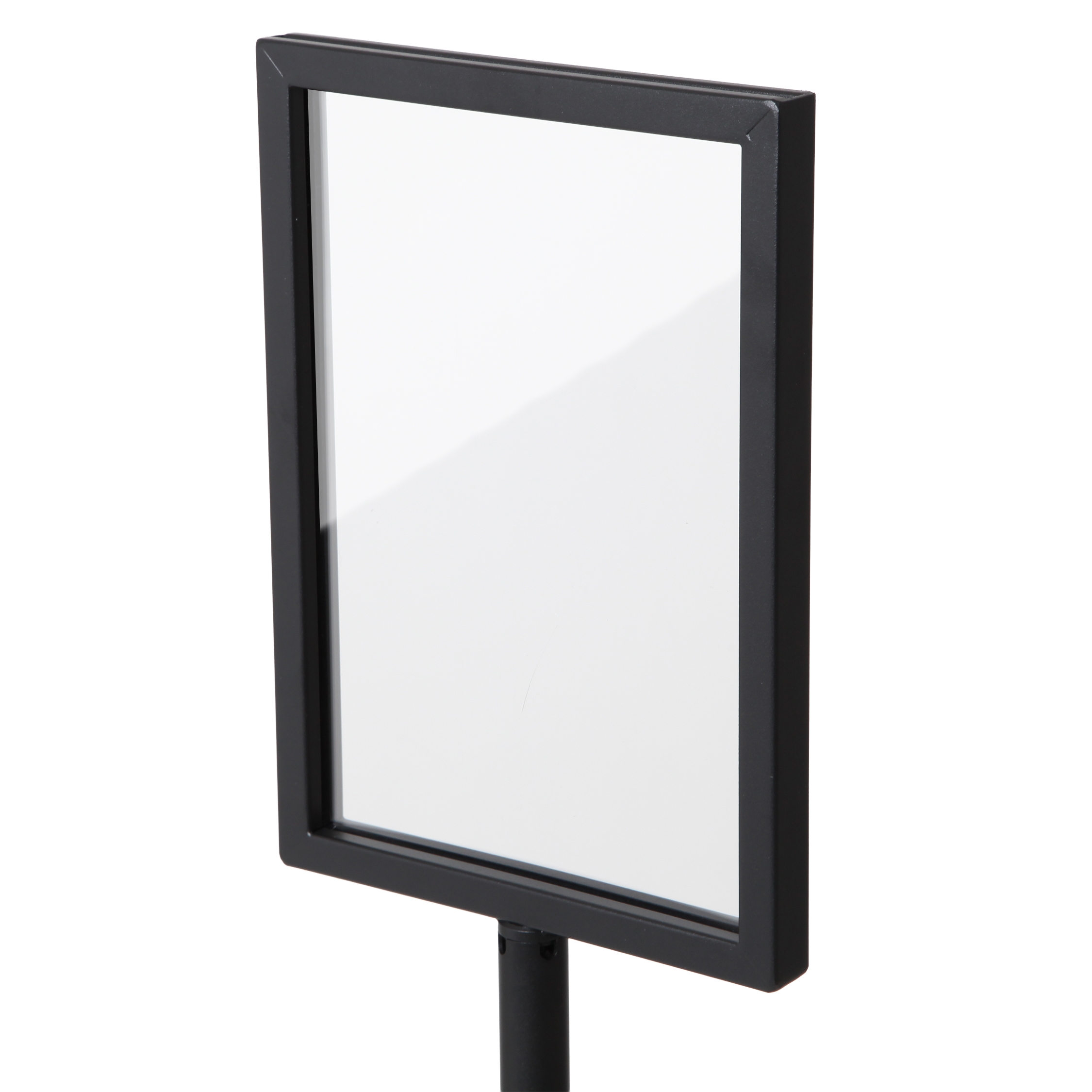 Svart affischram för Museo avspärrningsstolpar - A4