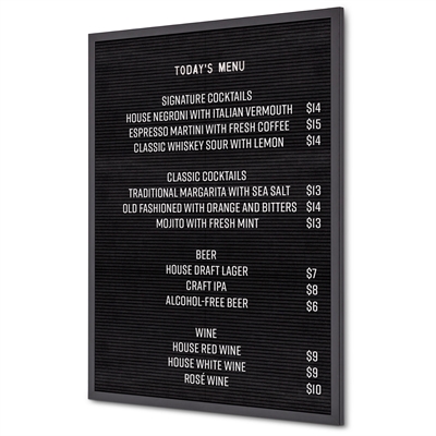 Svart Bokstavstavla - 60x80 cm