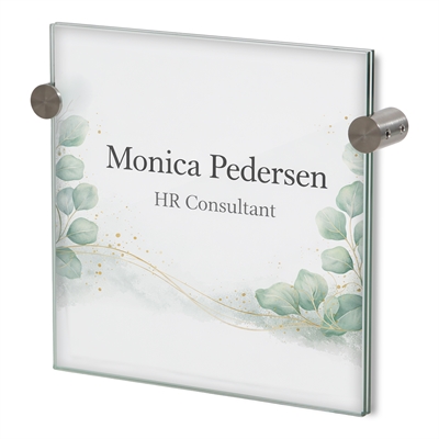 Stando Glasskylt - 15x15 cm