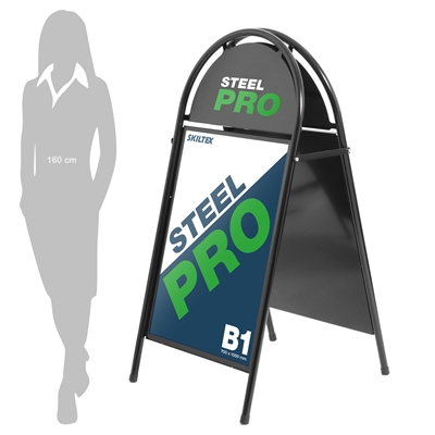 SteelPro Svart Gatupratare - 70x100 cm