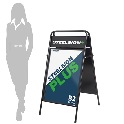 SteelSign PLUS Svart A-ställ - 50x70 cm