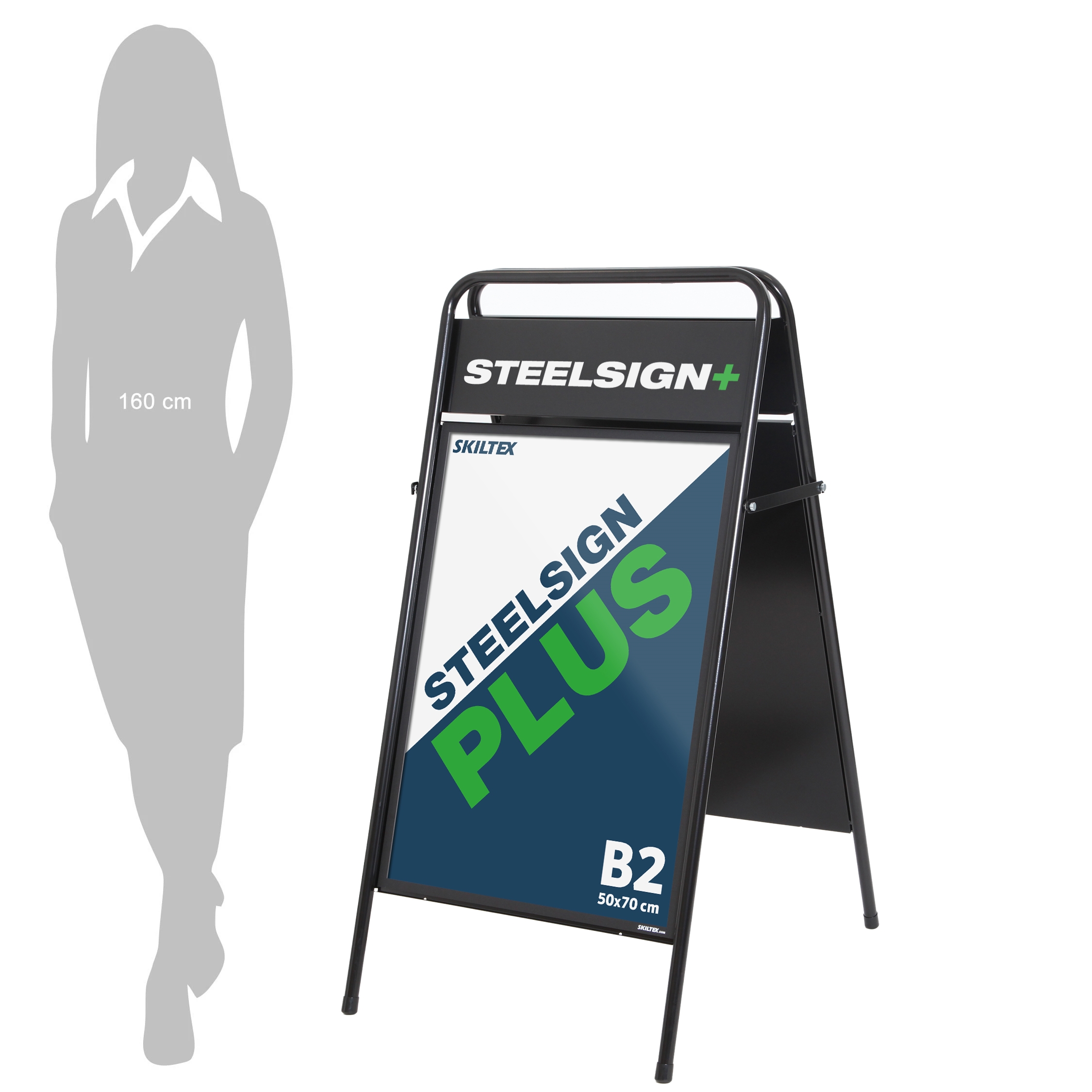 SteelSign PLUS Svart A-ställ - 50x70 cm