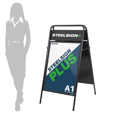 SteelSign PLUS Svart A-ställ - A1
