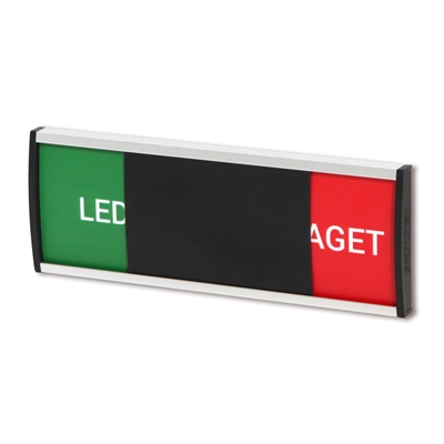 Premium Ledigt / Upptaget skylt med text - 52x148mm