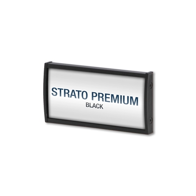 Strato Premium Svart Kontorsskylt / Dörrskylt - 56x105 mm