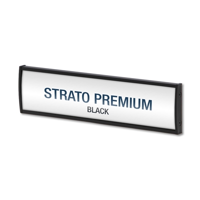 Strato Premium Svart Kontorsskylt / Dörrskylt - 56x210 mm