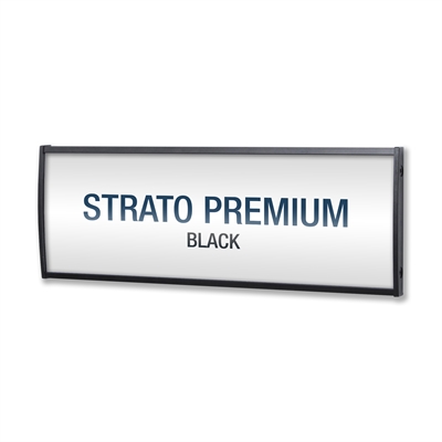 Strato Premium Svart Kontorsskylt / Dörrskylt - 53x150mm