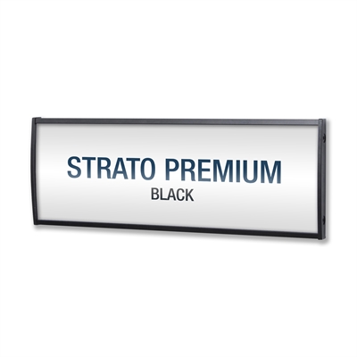 Strato Premium Svart Kontorsskylt / Dörrskylt - 74x210mm