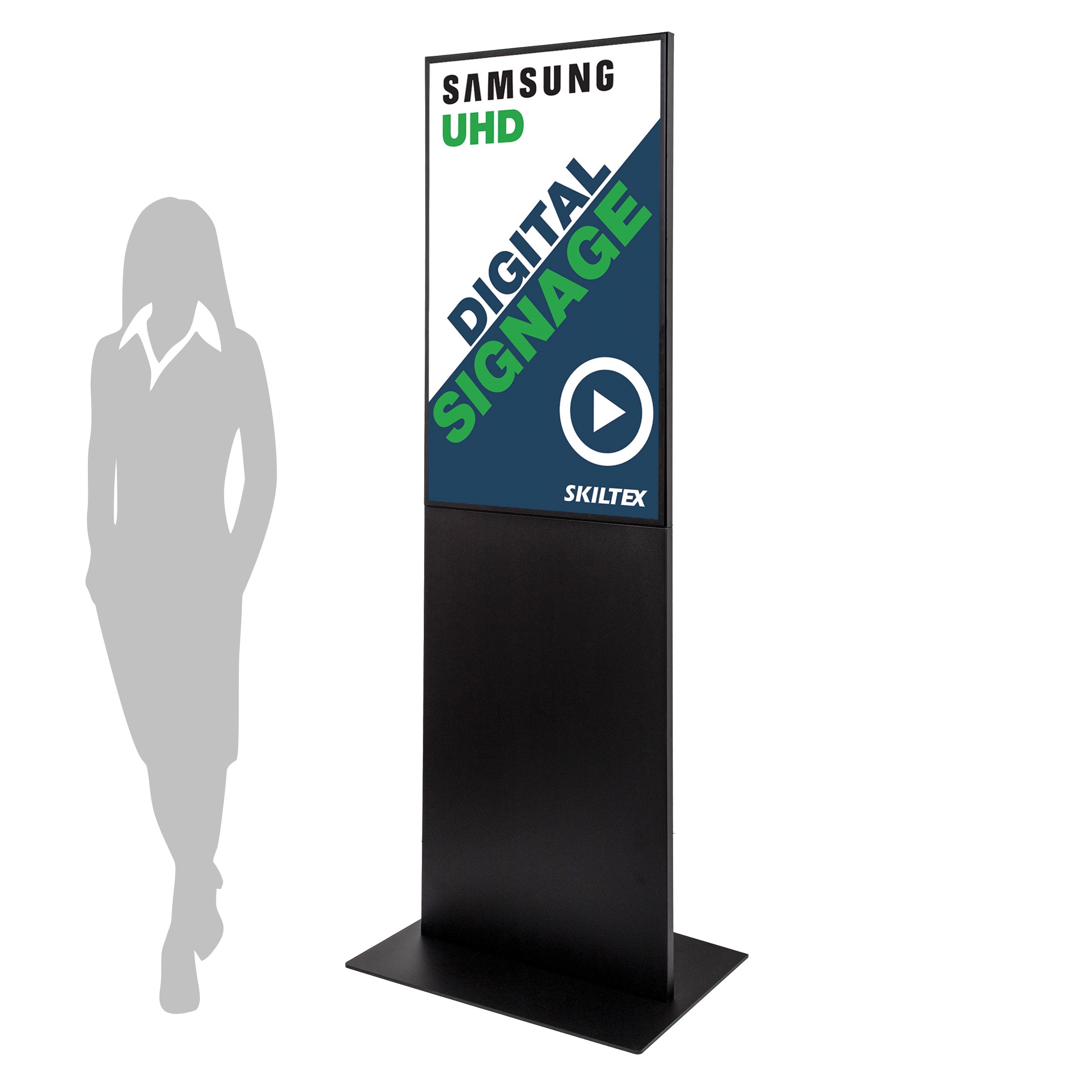 Stream-Line Totem Digital Skylt med 43" Display - Svart