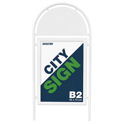 Toppdel till City Sign gatupratare - vit - 50x70 cm