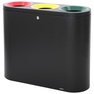 SKILTEX Trio Sopsorteringskärl - 3x39L - Röd - Gul - Grön
