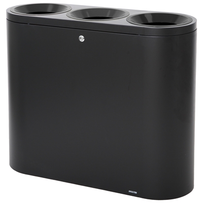 SKILTEX Trio Sopsorteringskärl - 3x39L - Svart