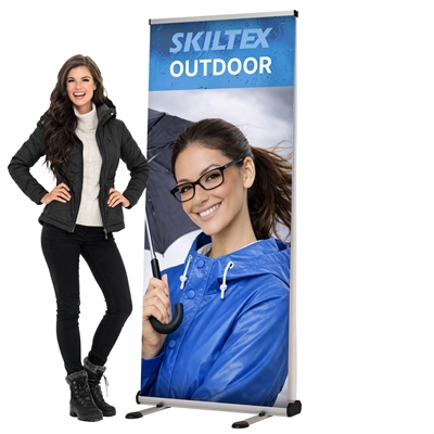 UTOMHUS Dubbelsidig roll up inkl. tryck - 85 x 200 cm