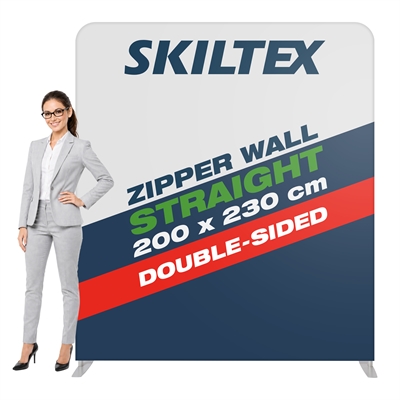 Zipper Wall Straight - 200x230 cm - Inkl. tryck på båda sidor