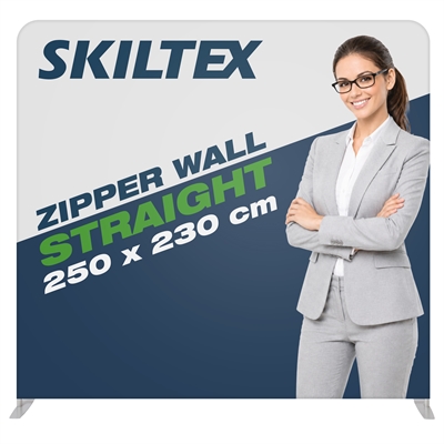Zipper Wall Straight - 250x230 cm - Inkl. tryck