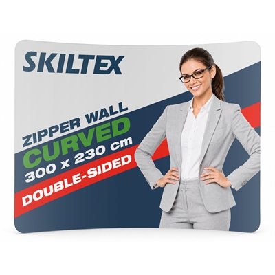 Zipper Wall Curved - 300x230 cm - Inkl. tryck på båda sidor