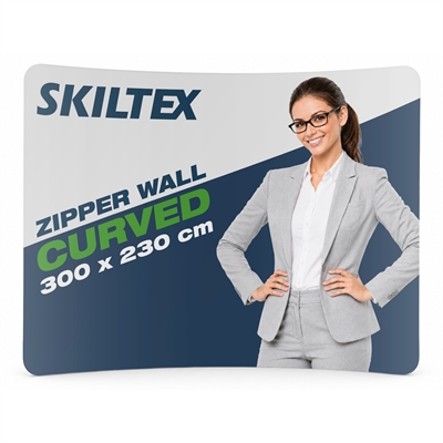 Zipper Wall Curved - 300x230 cm - Inkl. tryck