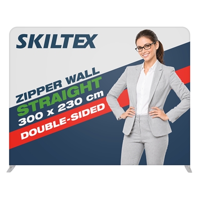 Zipper Wall Straight - 300x230 cm - Inkl. tryck på båda sidor
