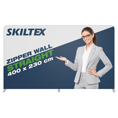 Zipper Wall Straight - 400x230 cm - Inkl. tryck