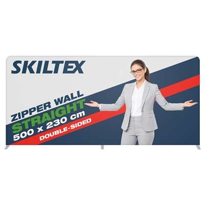 Zipper Wall Straight - 500x230 cm - Inkl. tryck på båda sidor