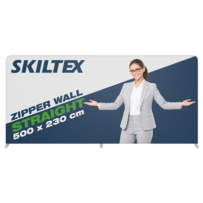 Zipper Wall Straight - 500x230 cm - Inkl. tryck