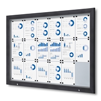 Antracit Premium 18xA4 Outdoor Whiteboard Skyltskåp