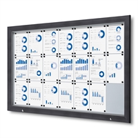 Antracit Premium 21xA4 Outdoor Whiteboard Skyltskåp