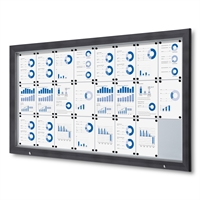 Antracit Premium 24xA4 Outdoor Whiteboard Skyltskåp