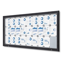 Antracit Premium 27xA4 Outdoor Whiteboard Skyltskåp