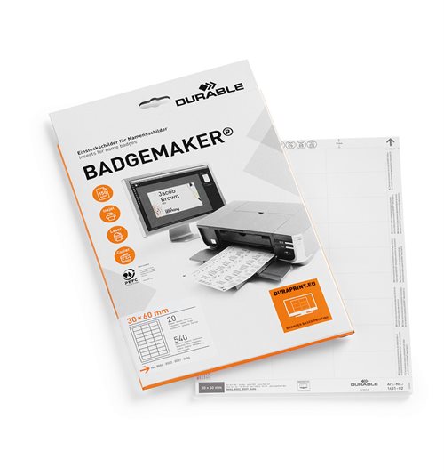 BADGEMAKER® Instick till namnskylt - 30x60 mm