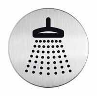 Dusch dörrskylt - Rund pictogram skylt