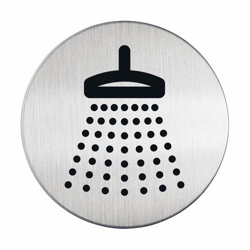 Dusch dörrskylt - Rund pictogram skylt