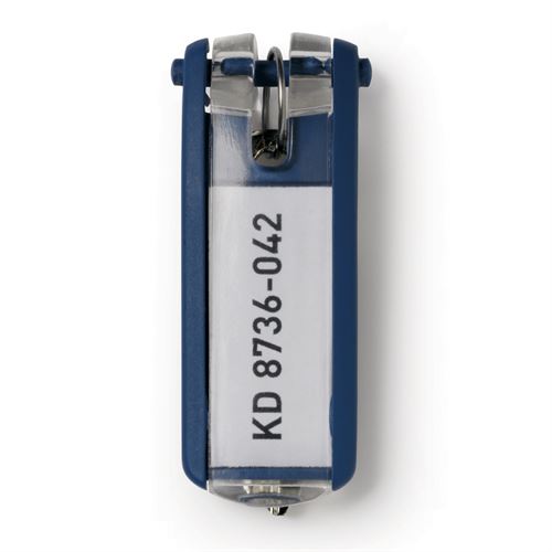 Blåa nyckelbrickor till Durable nyckelskåp - 6-pack