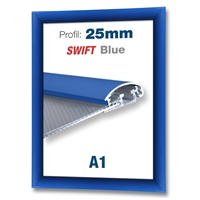 Blå Swift klickram med 25mm profil - A1
