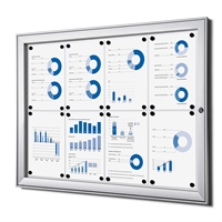 BoardPro whiteboard skyltskåp - 8xA4