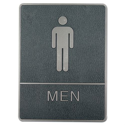 Braille toalettskylt med punktskrift - MEN